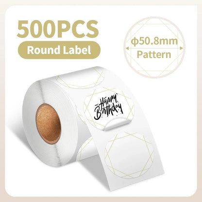 500Pcs 2" Diameter Circle Paper Rolls - PrintPal XXL™