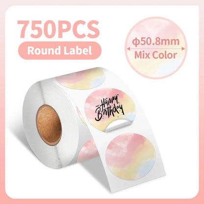 500Pcs 2" Diameter Circle Paper Rolls - PrintPal XXL™
