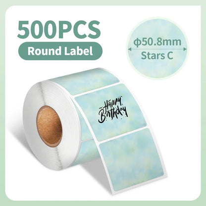 500Pcs 2" Diameter Circle Paper Rolls - PrintPal XXL™